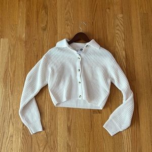 White Cropped Sweater